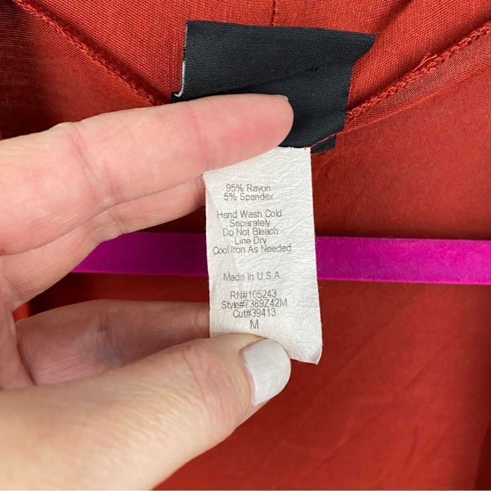 JKLA California - burnt orange open cardigan. - Picture 3 of 5